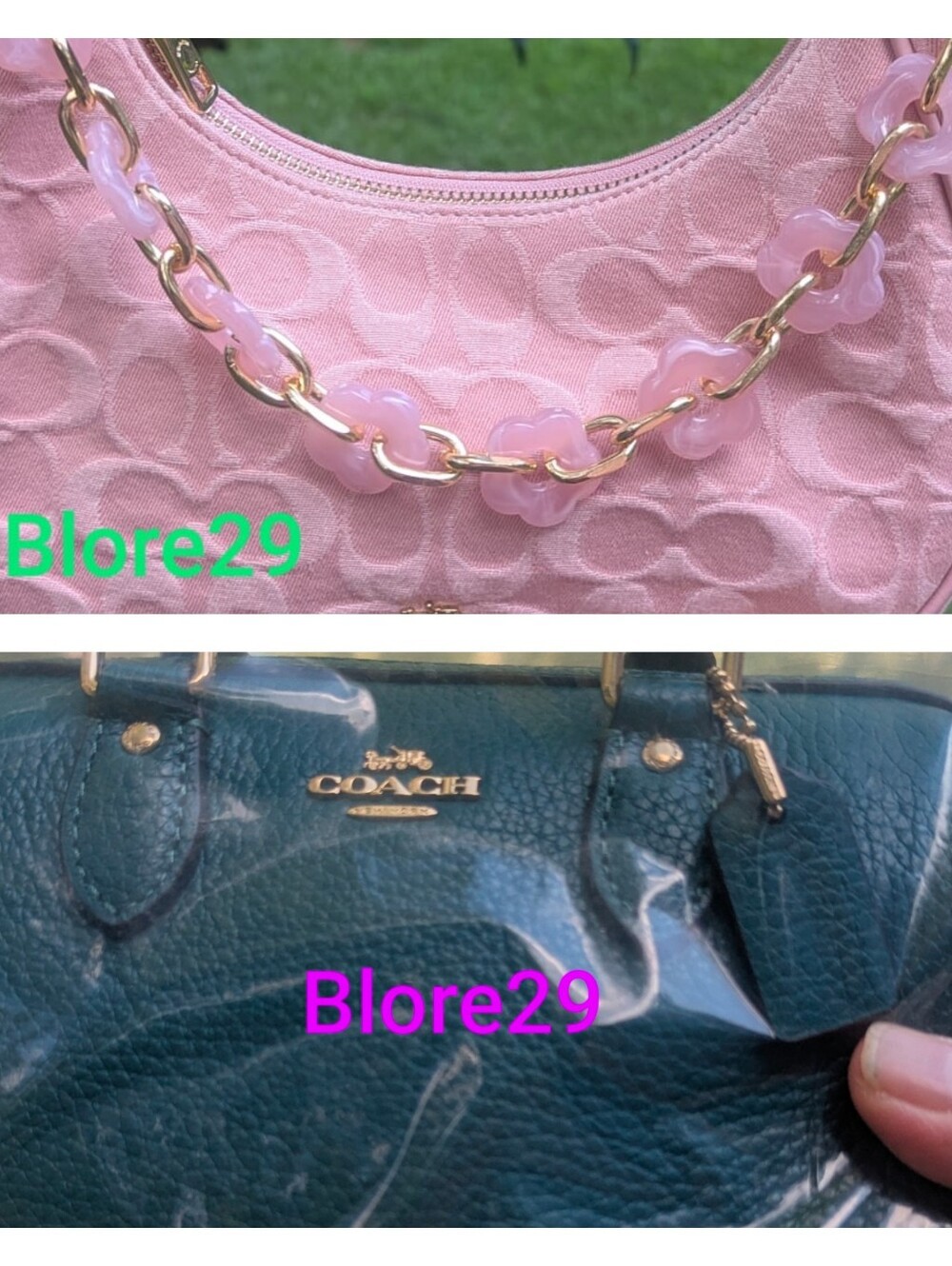 Emerald Pebble Leather Mini Rowan AND Pink Denim Emily